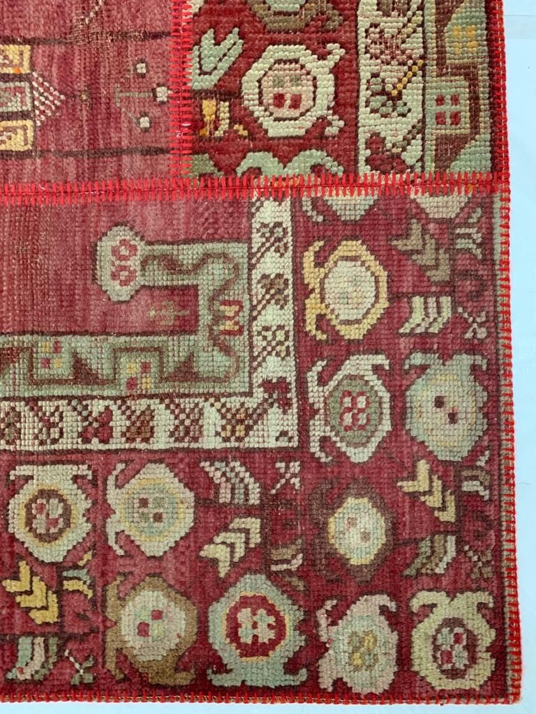 8x10 Red and Multicolor Turkish Tribal Rug