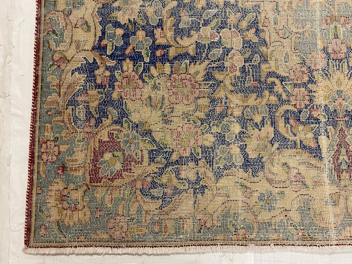 10x13 Red and Navy Turkish Overdyed Rug