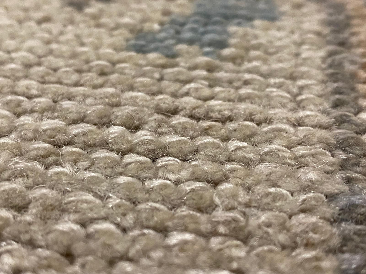 6x9 Gray and Ivory Turkish Oushak Rug