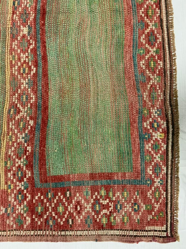 5x8 Red and Green Turkish Tribal Rug