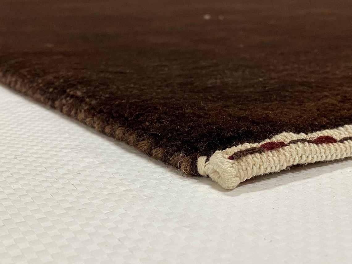 6x6 Brown and Red Modern Contemporary Rug