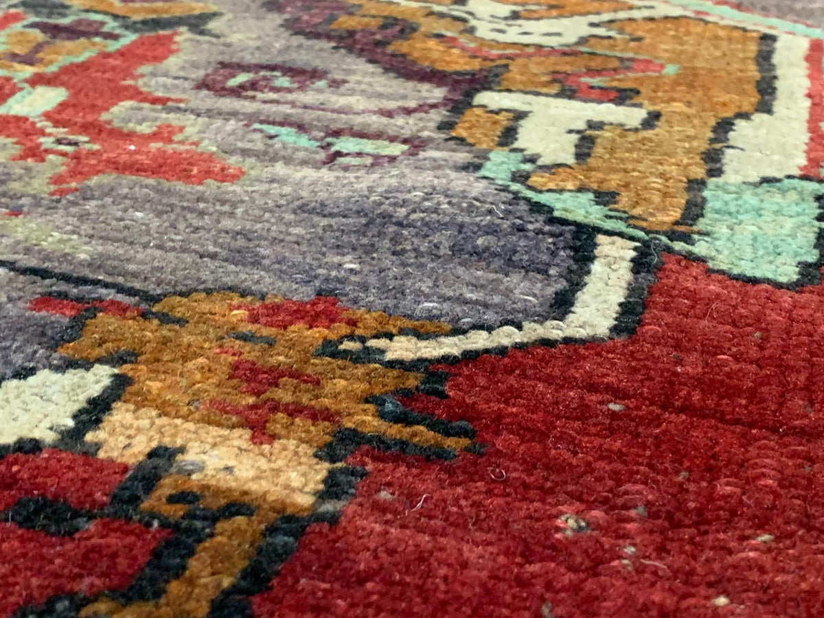 5x12 Red and Brown Turkish Tribal Runner