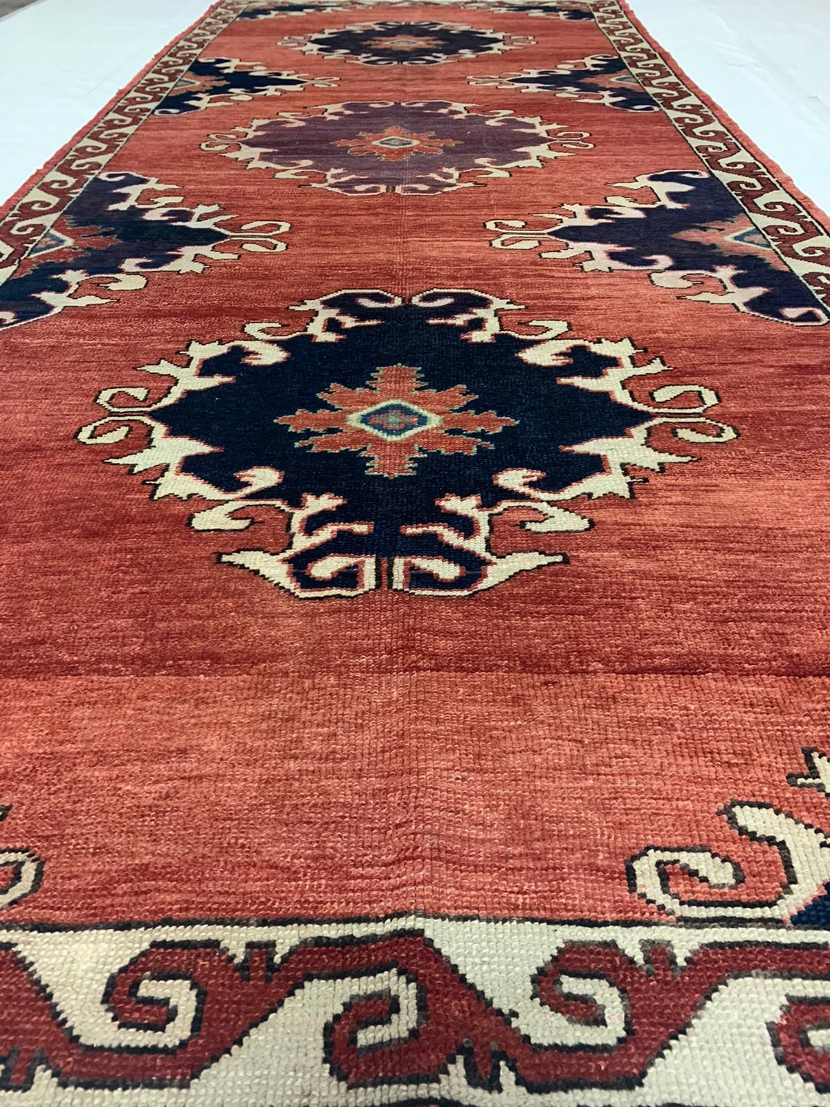 5x11 Red and Ivory Turkish Tribal Runner