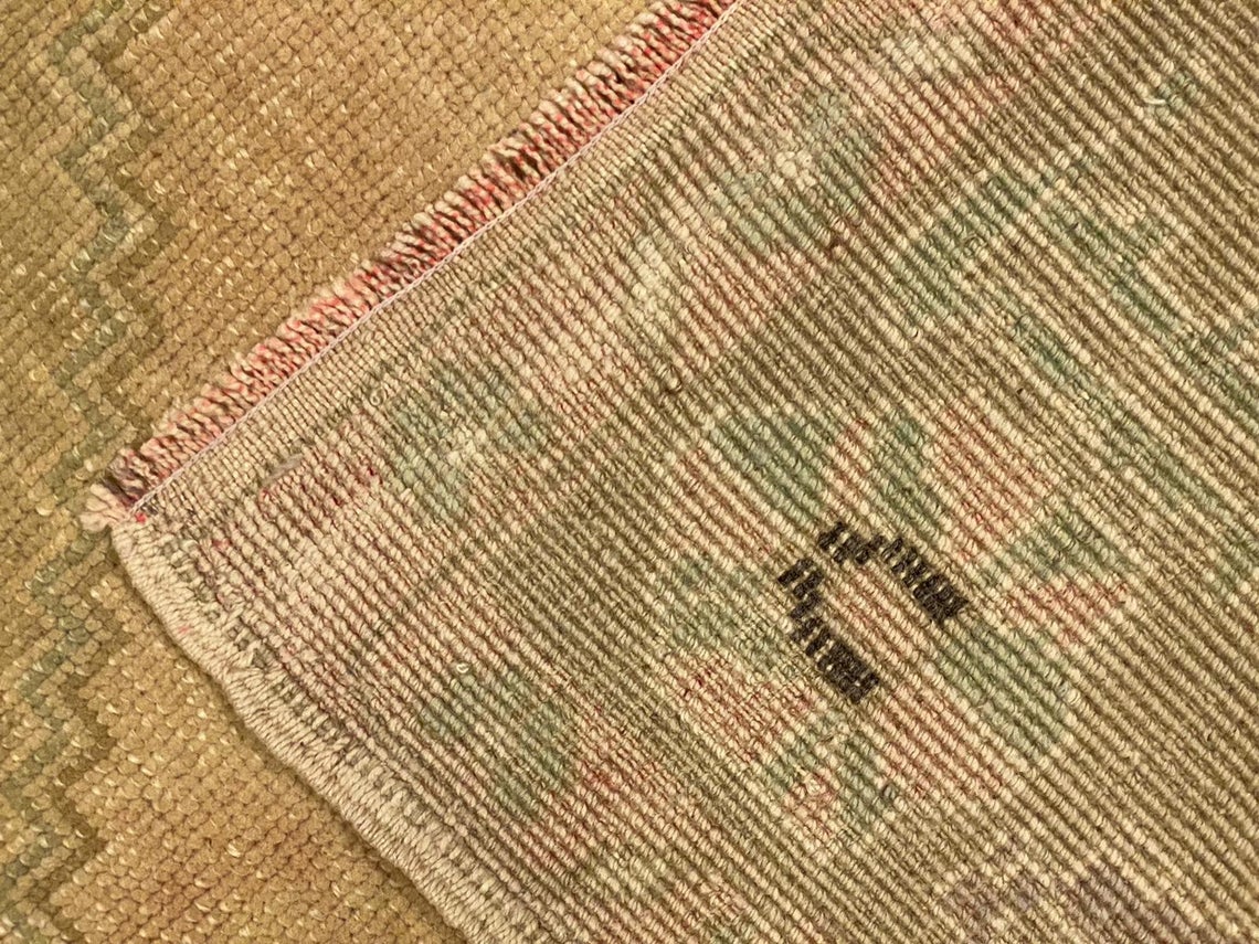 6x9 Beige and Brown Turkish Tribal Rug