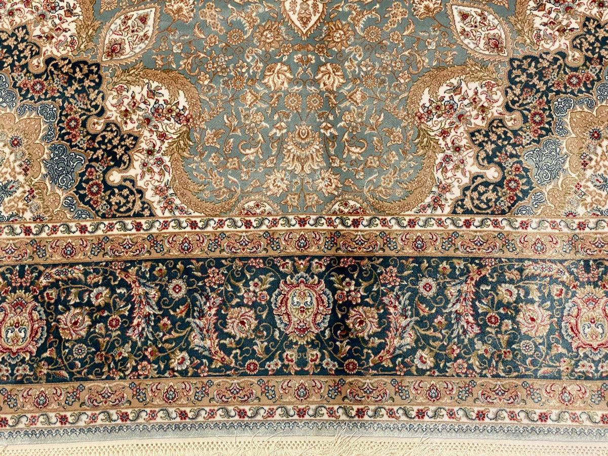 5x8 Green and Green Turkish Antep Rug