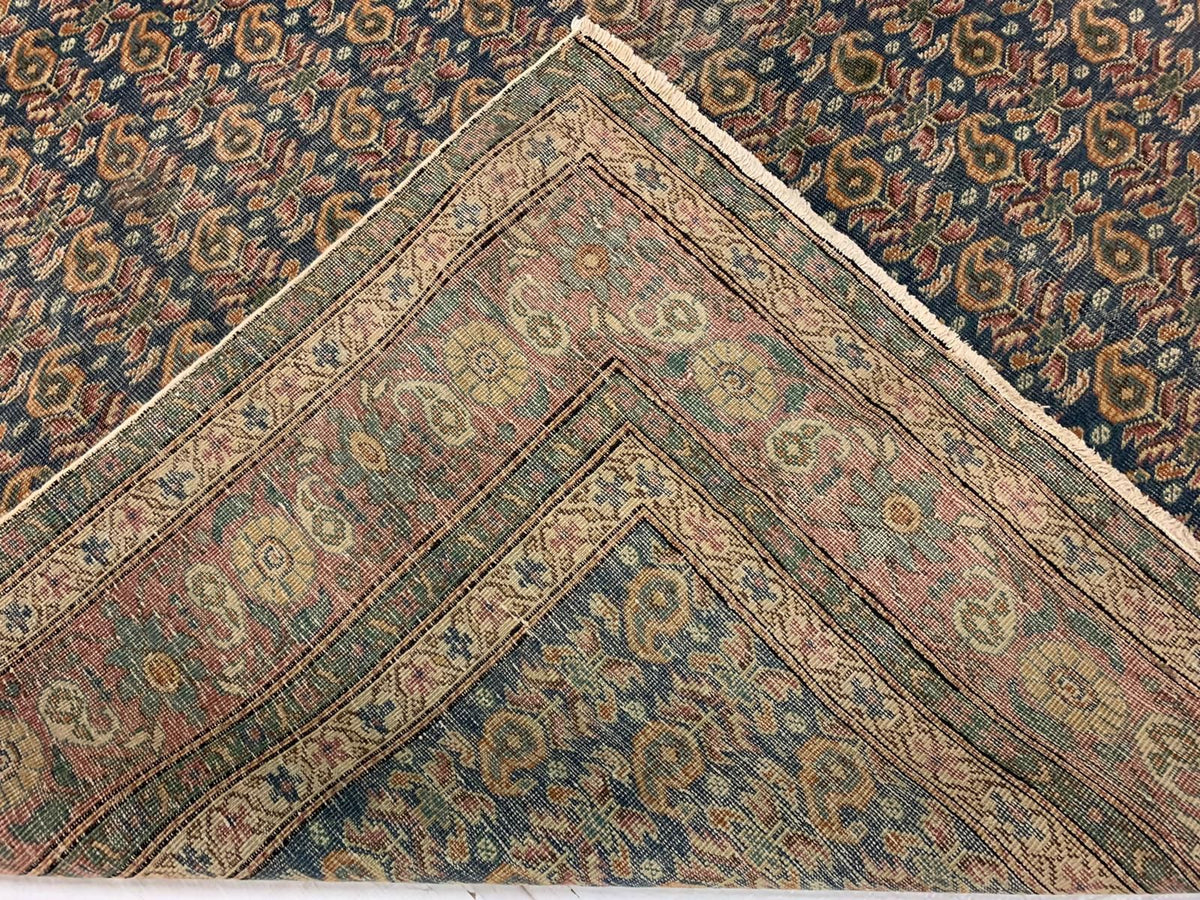 7x10 Navy and Red Turkish Traditional Rug