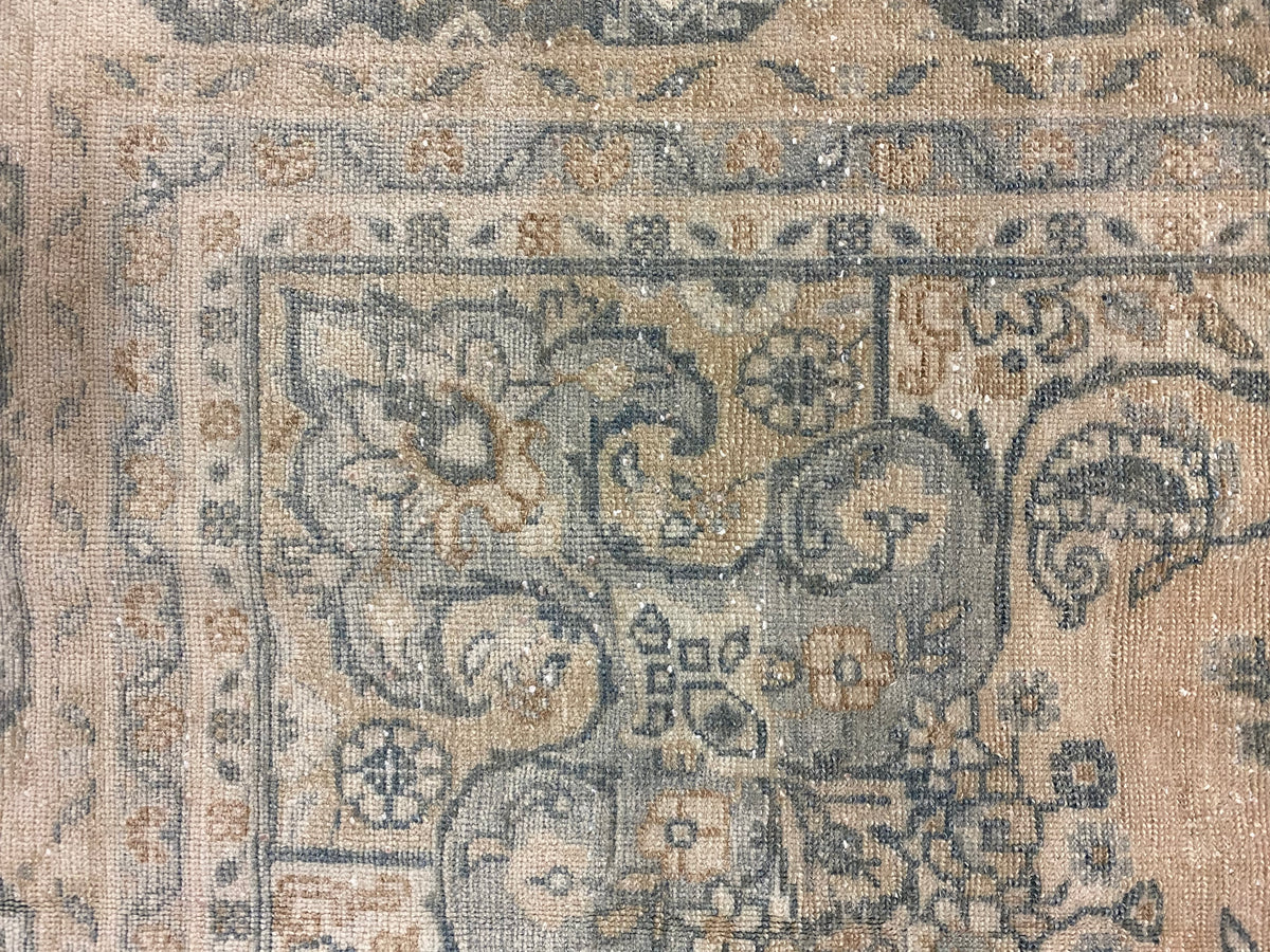 7x10 Peach and Green Persian Traditional Rug