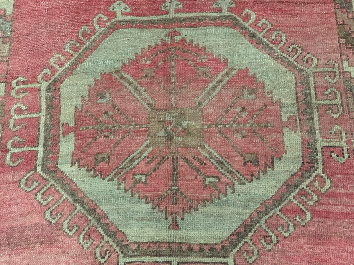 5x12 Red and Ivory Turkish Tribal Runner