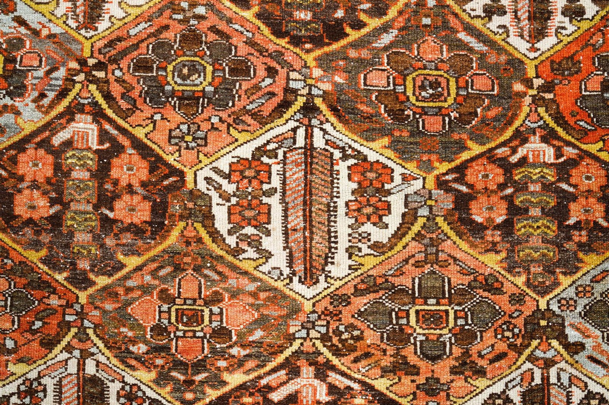 5x6 Brown and Beige Persian Rug