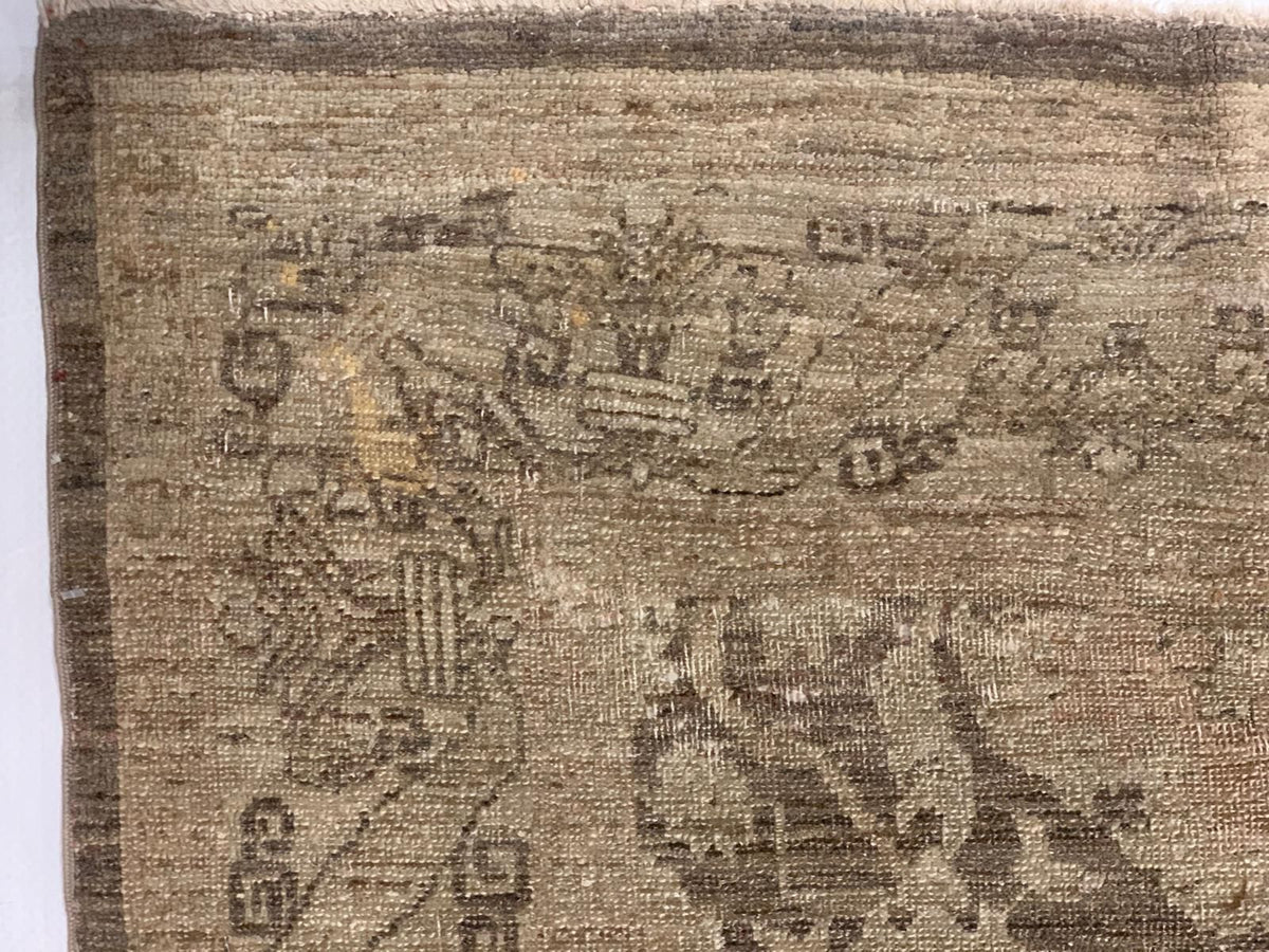 5x10 Gray and Beige Turkish Oushak Rug