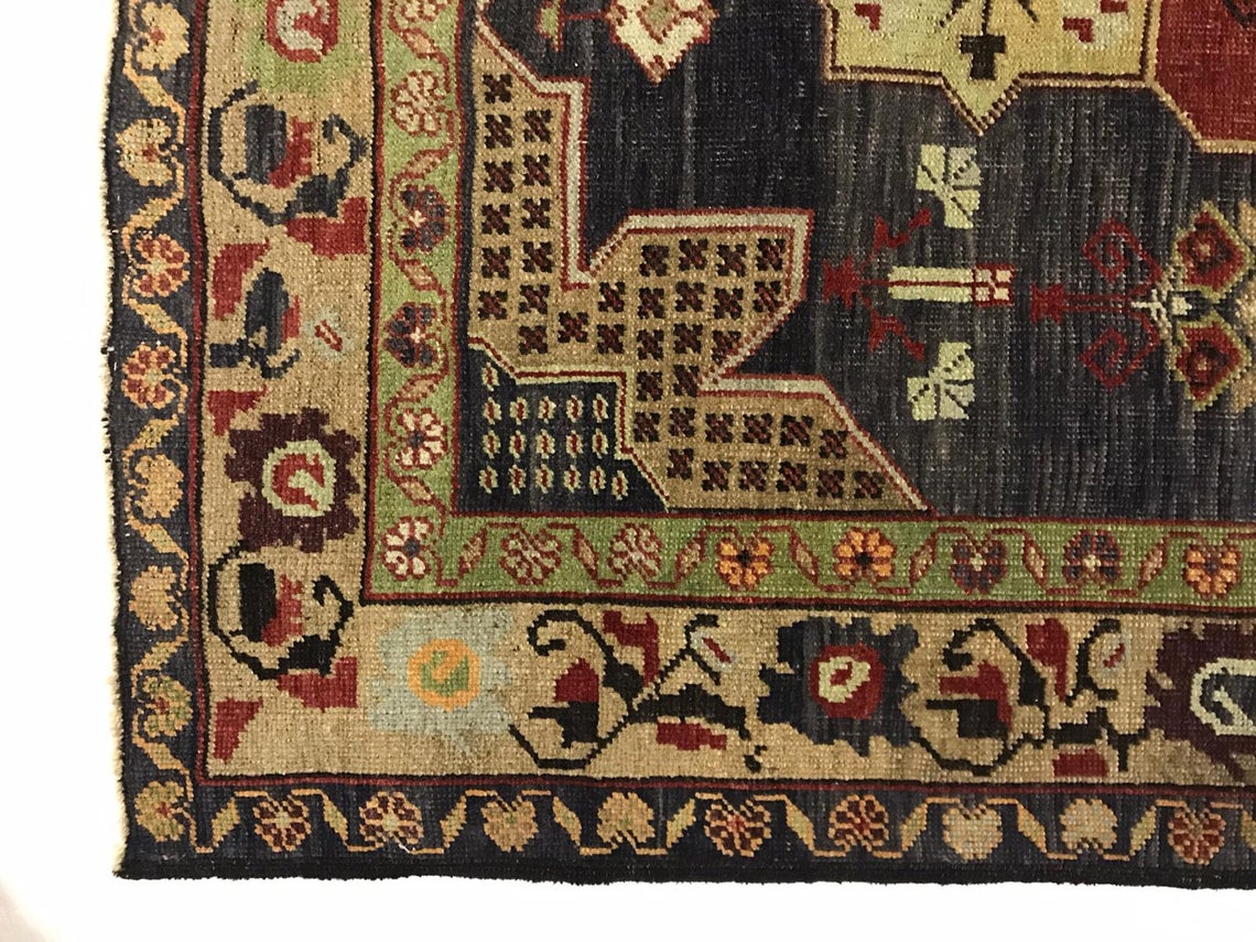 5x9 Red and Purple Turkish Tribal Rug