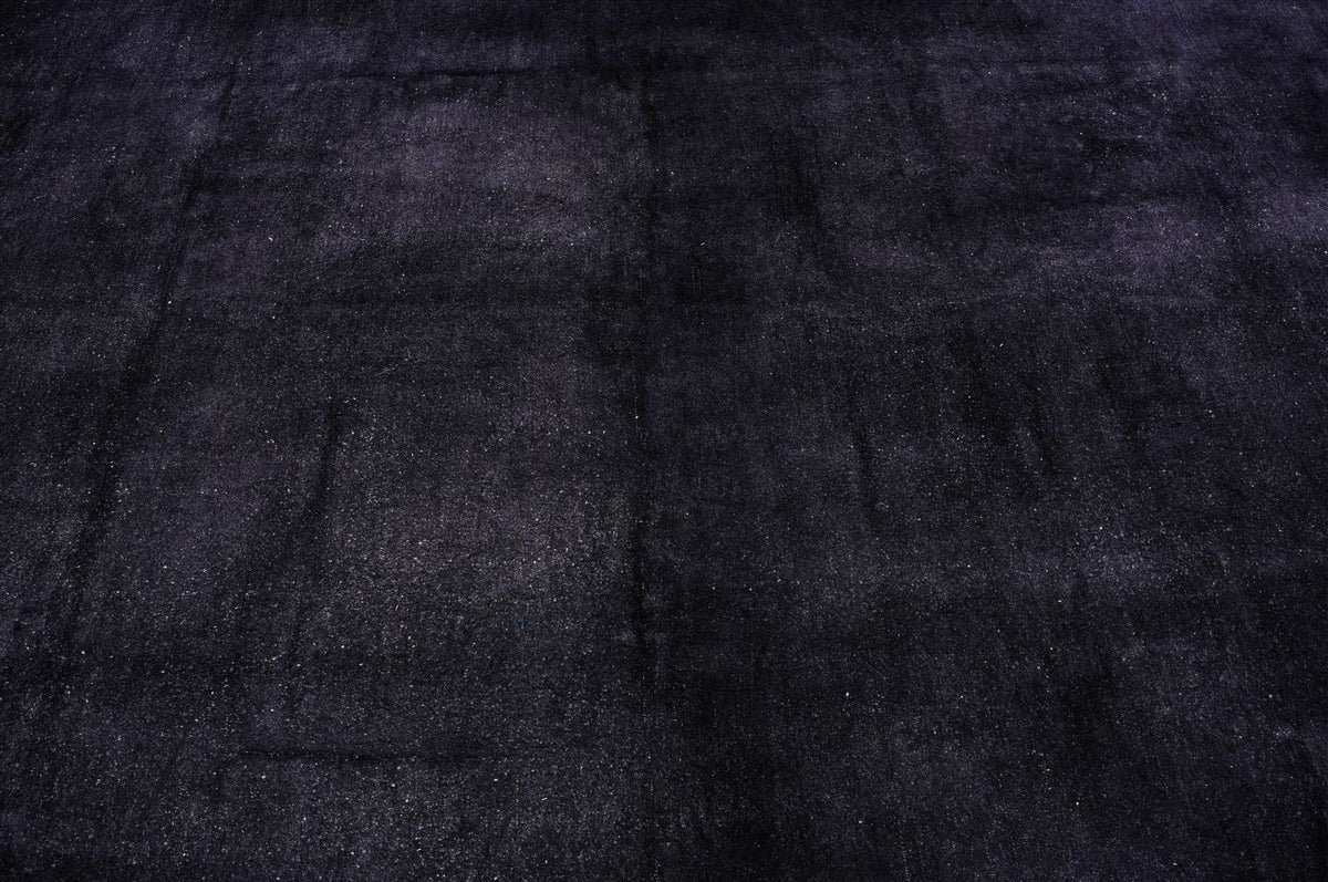 9x14 Black Turkish Overdyed Rug