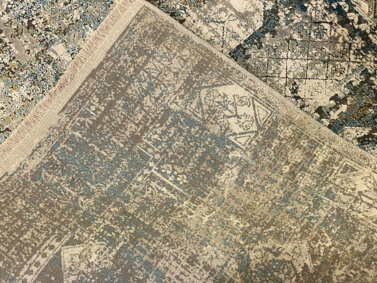 6x10 Blue and White Turkish Antep Rug