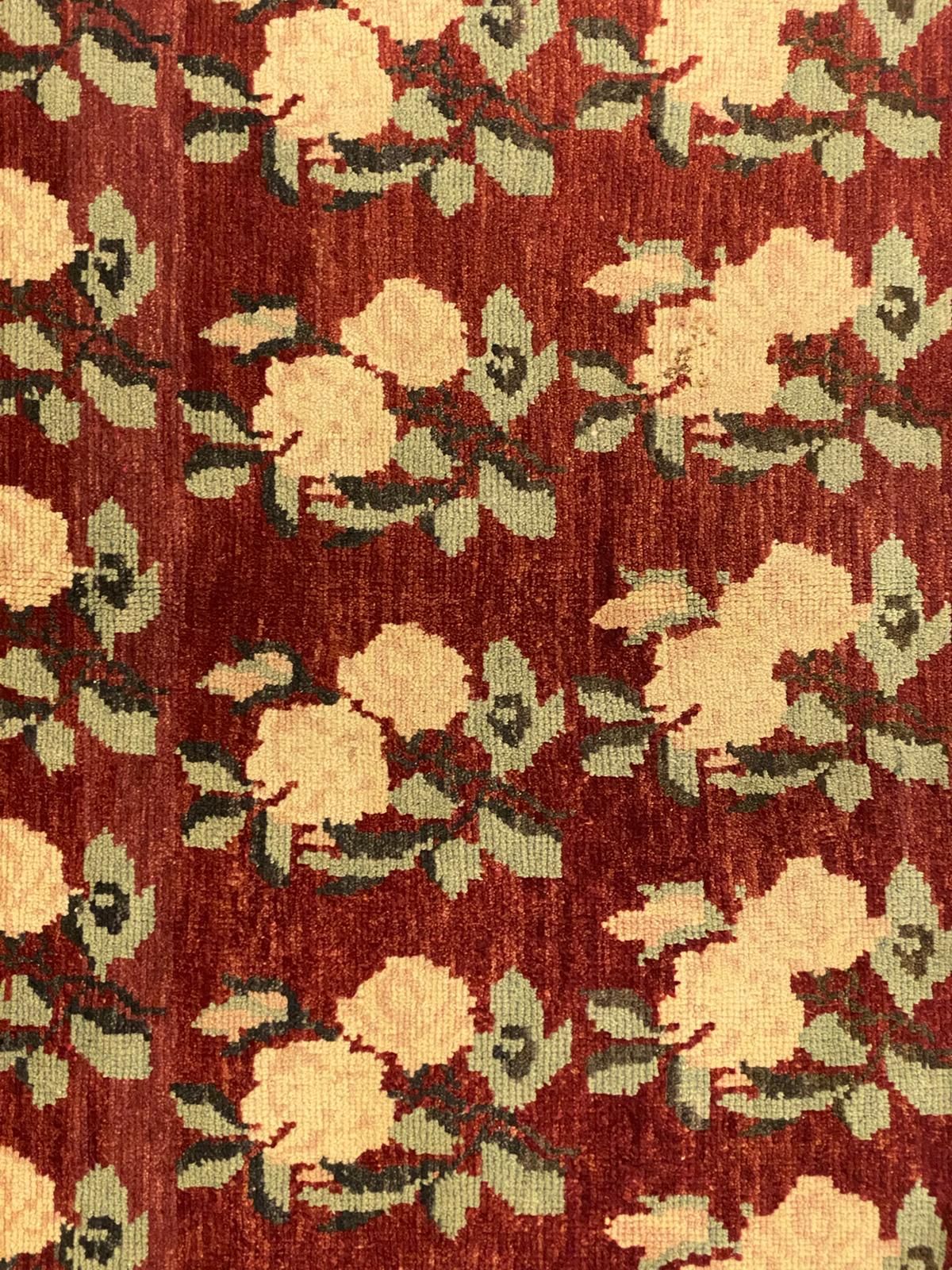4x8 Red and Ivory Turkish Tribal Rug