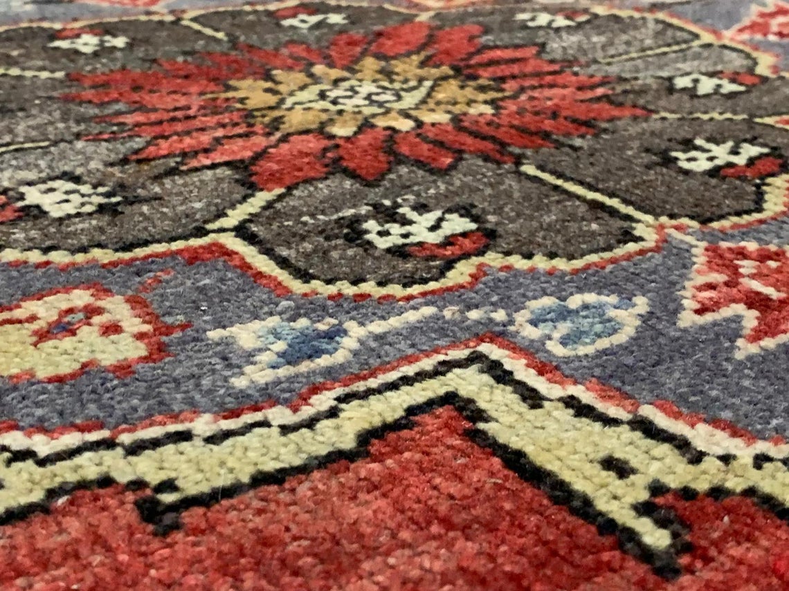5x11 Red and Gray Turkish Tribal Runner