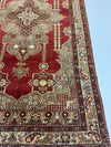 4x8 Red and Ivory Turkish Tribal Runner