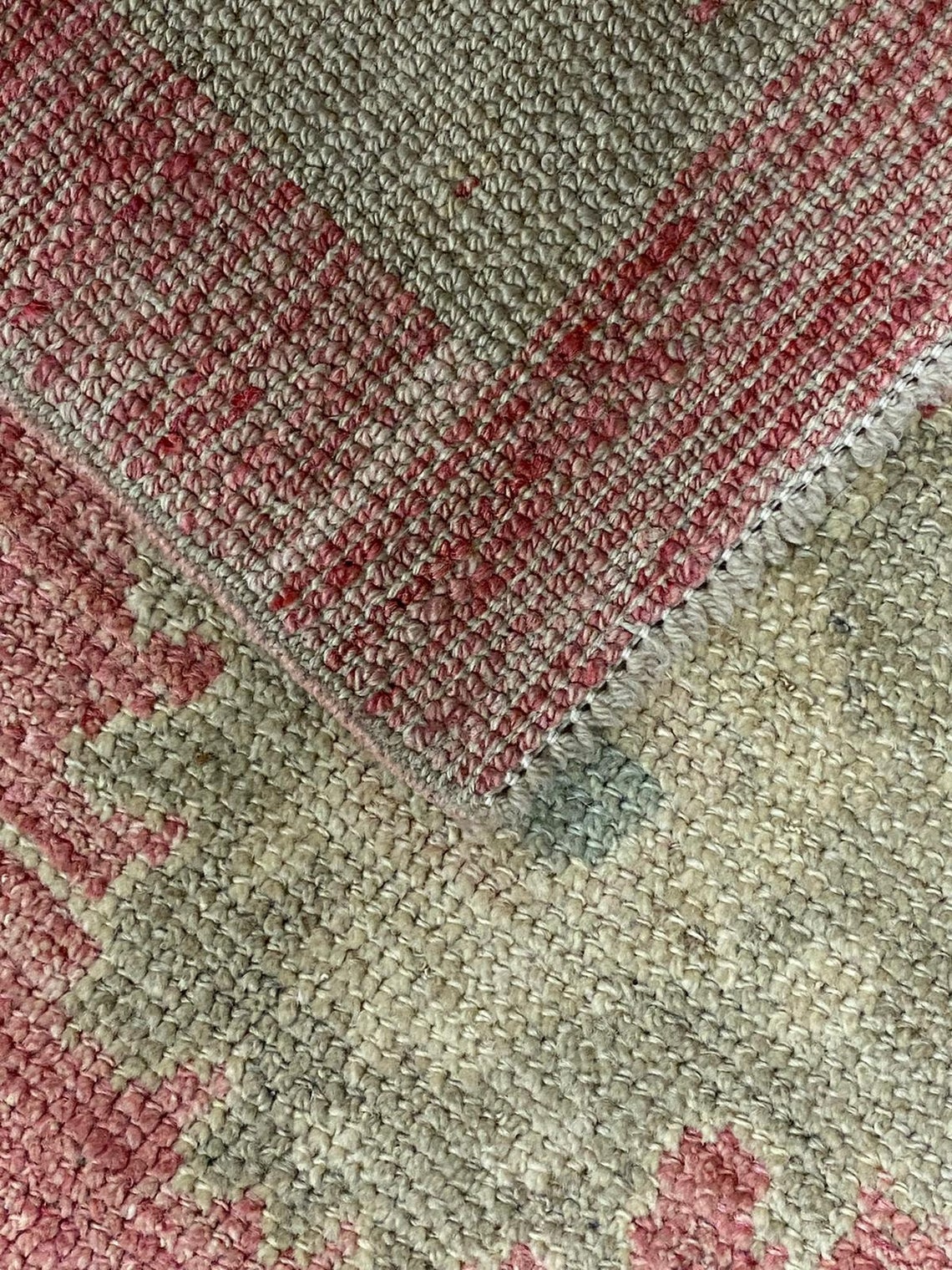 3x5 Pink and Beige Turkish Oushak Rug