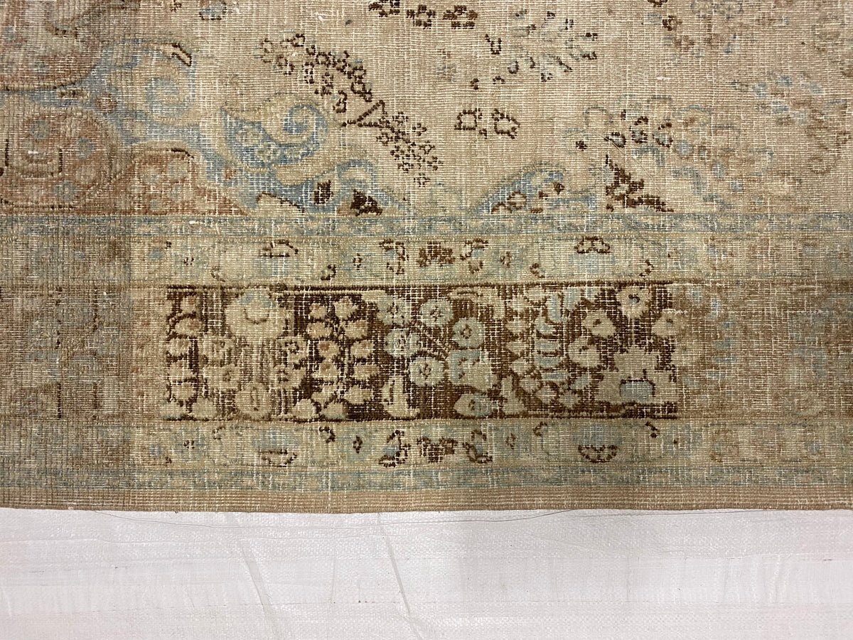 7x10 Blue and Beige Persian Traditional Rug