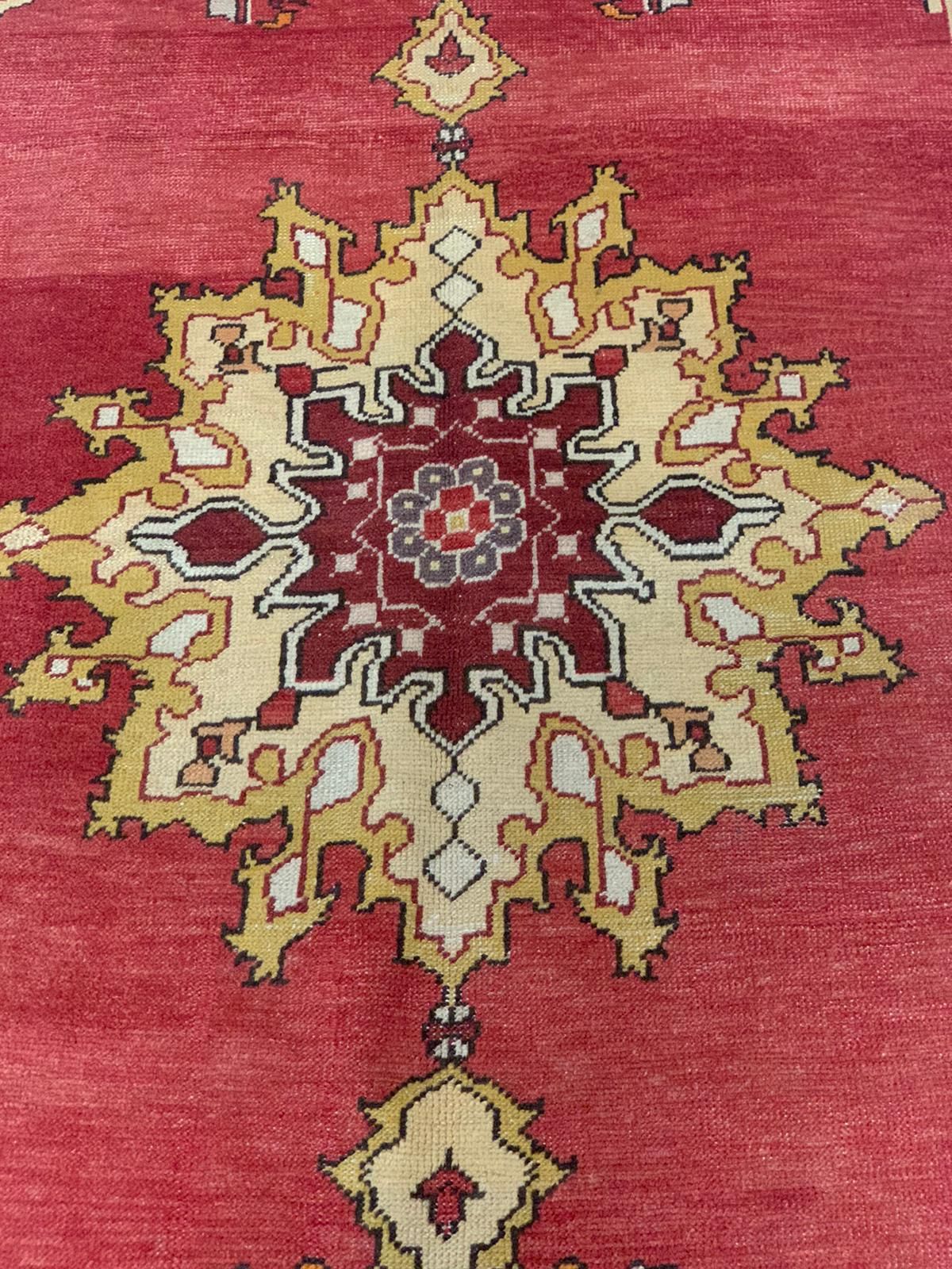 5x9 Red and Multicolor Turkish Tribal Rug
