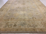 7x10 Gray and Ivory Turkish Oushak Rug