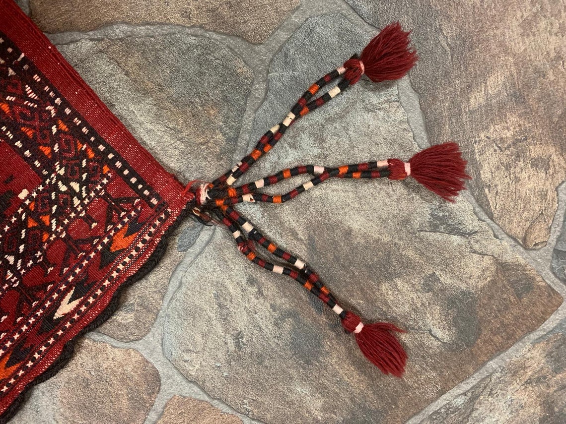 2x4 Red and Beige Turkish Tribal Rug
