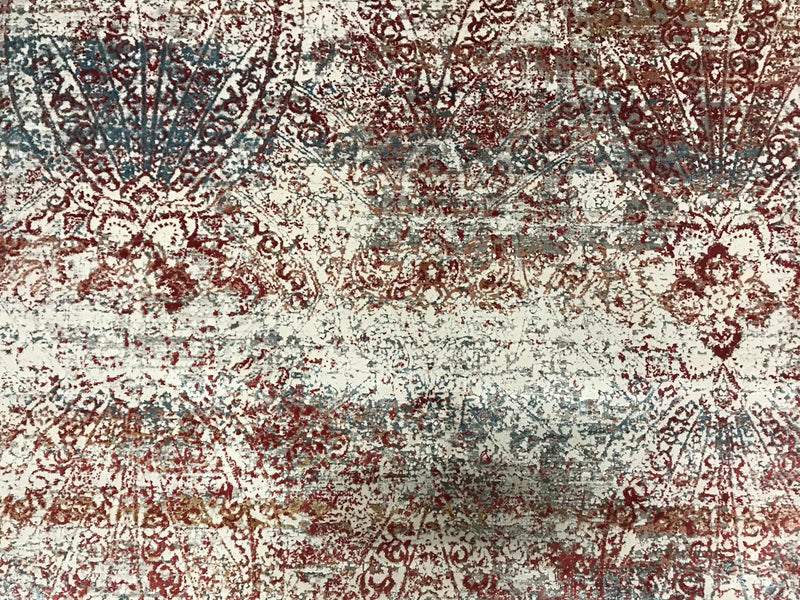 7x10 Red and Blue Turkish Antep Rug