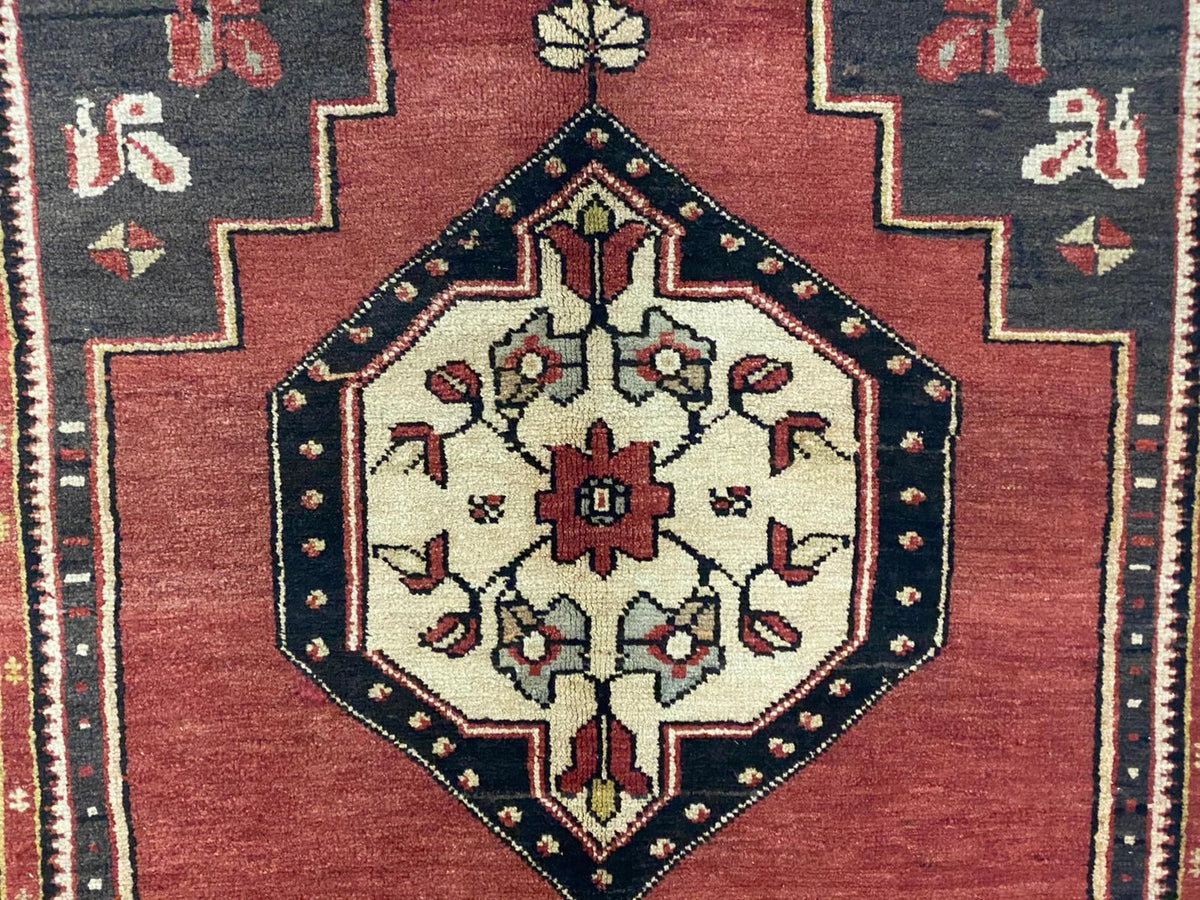 4x8 Rust and Ivory Turkish Tribal Runner