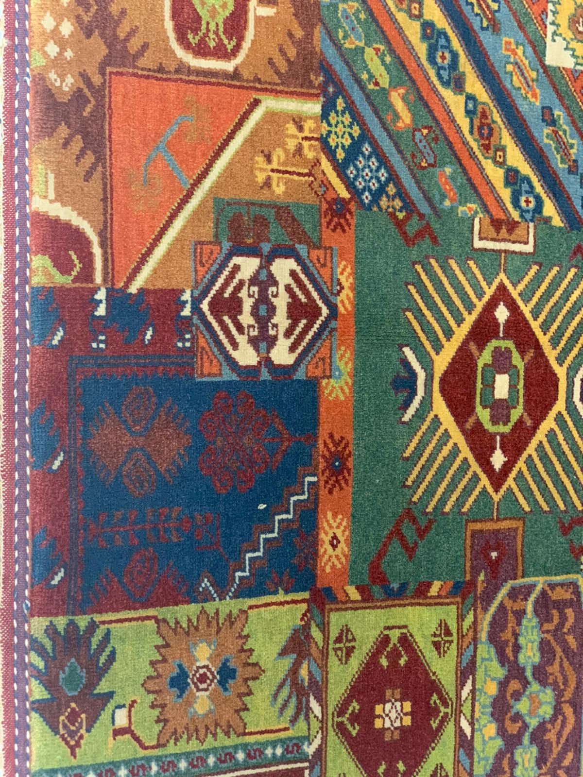 6x8 Vintage Turkish Patchwork Rug