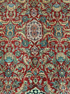 7x10 Beige and Red Turkish Silk Rug