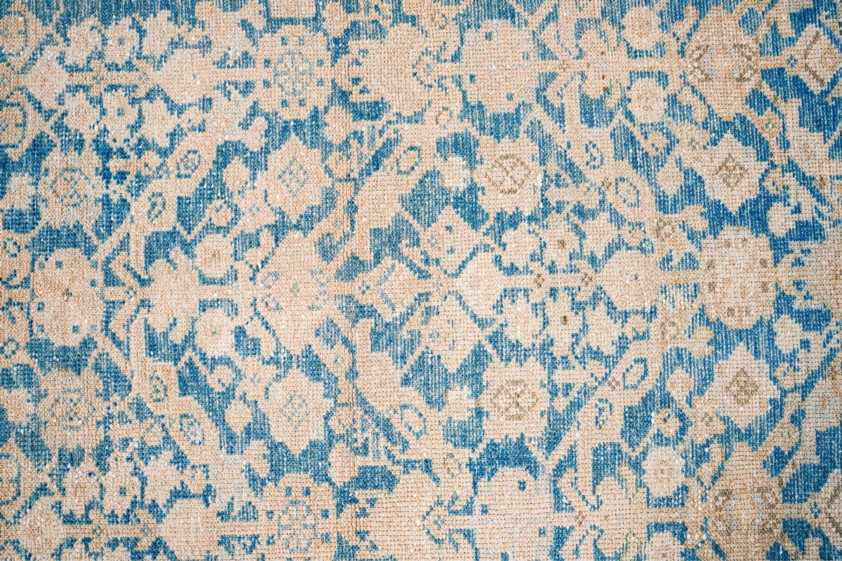 3x10 Blue and Beige Persian Tribal Runner