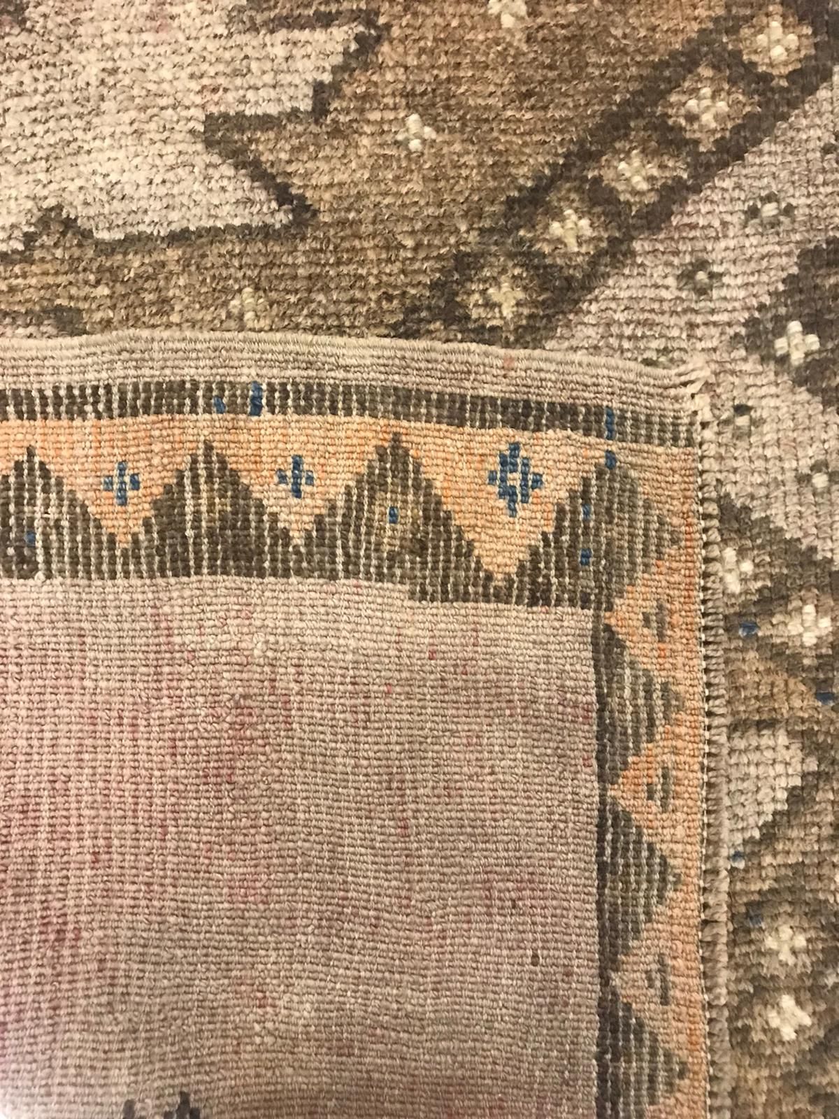 5x11 Beige and Brown Turkish Tribal Runner