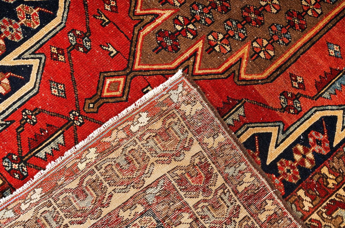 4x6 Brown and Rust Persian Tribal Rug