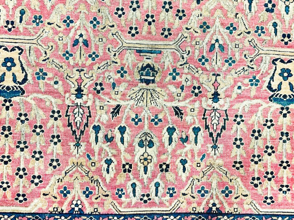 5x6 Pink and Navy Persian Rug