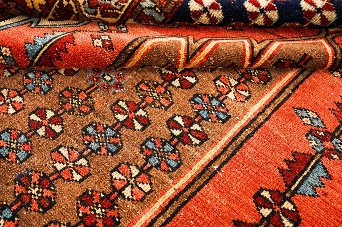 4x6 Brown and Rust Persian Tribal Rug