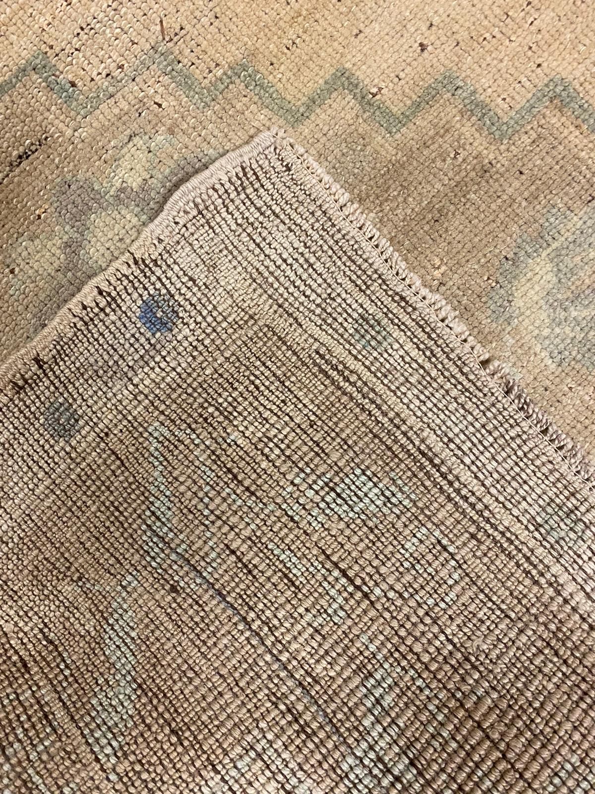 5x9 Brown and Green Turkish Tribal Rug