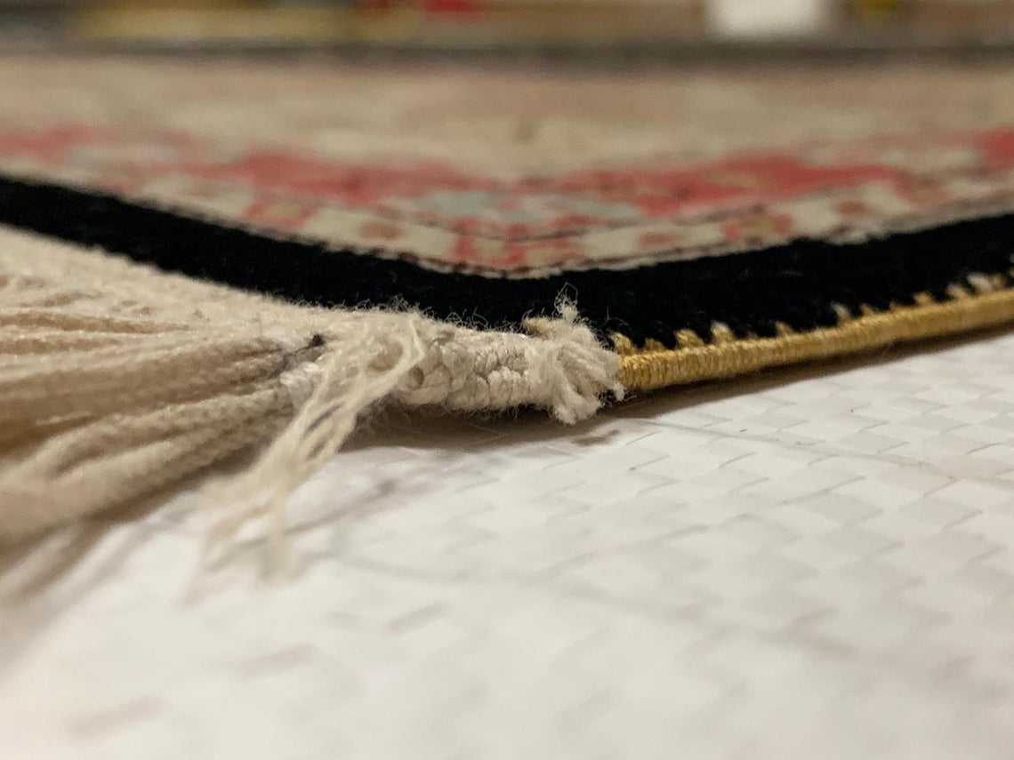 6x9 Gold and Black Turkish Silk Rug