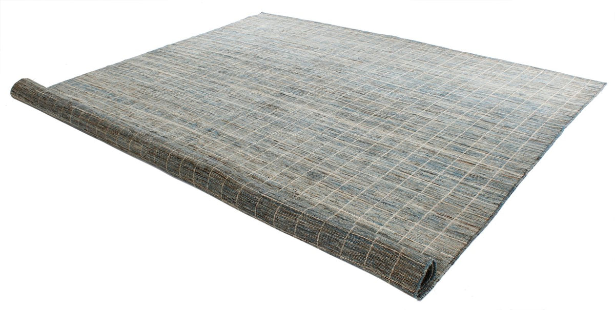 10x14 Blue and Ivory Modern Contemporary Rug