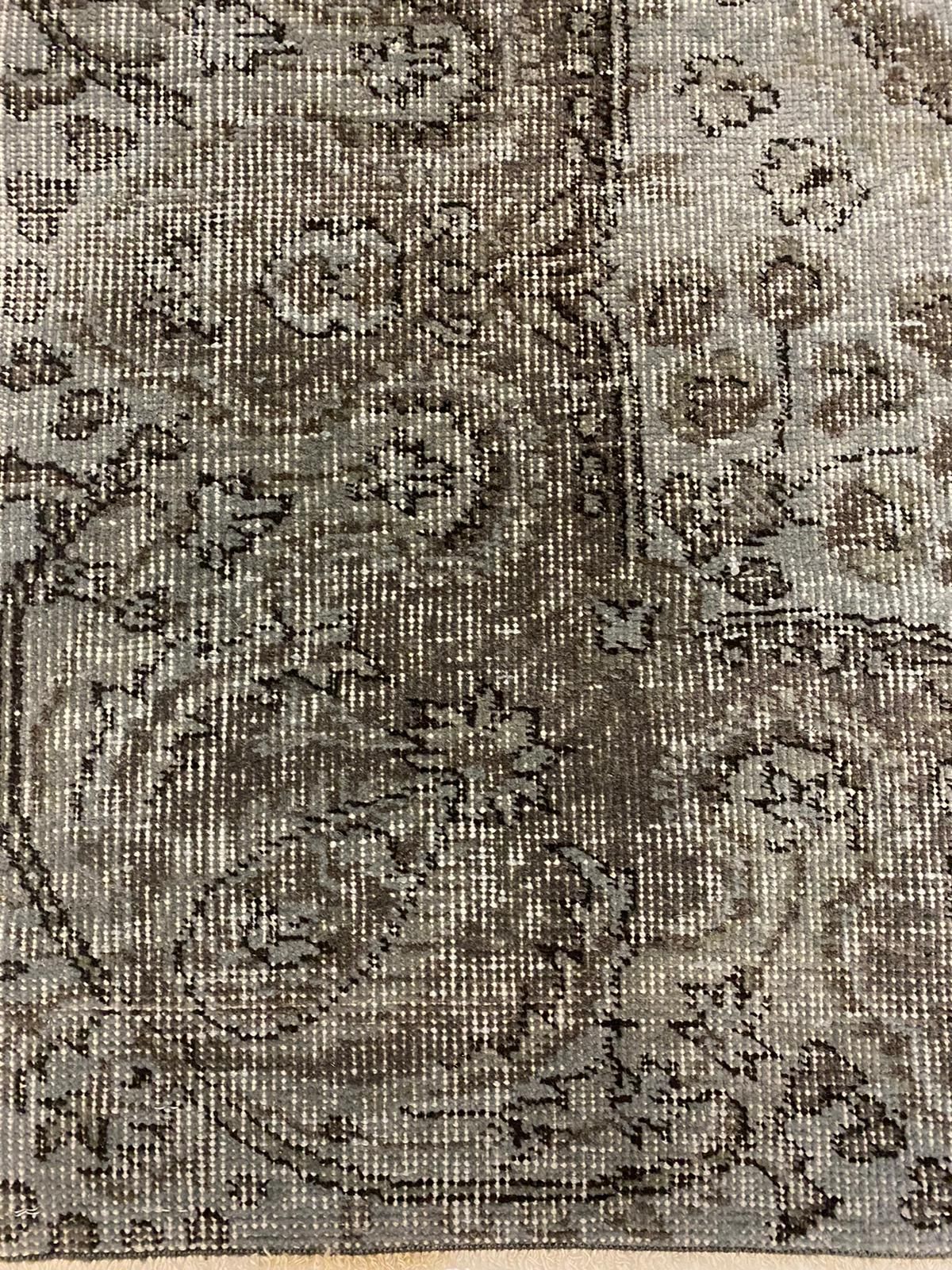 6x8 Gray Turkish Overdyed Rug