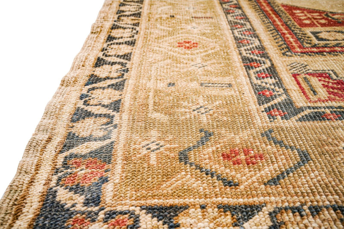 4x6 Red and Beige Turkish Tribal Rug