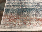 7x10 Red and Blue Turkish Antep Rug