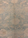 Vintage Handmade 10x13 Blue and Ivory Anatolian Turkish Oushak Distressed Area Rug