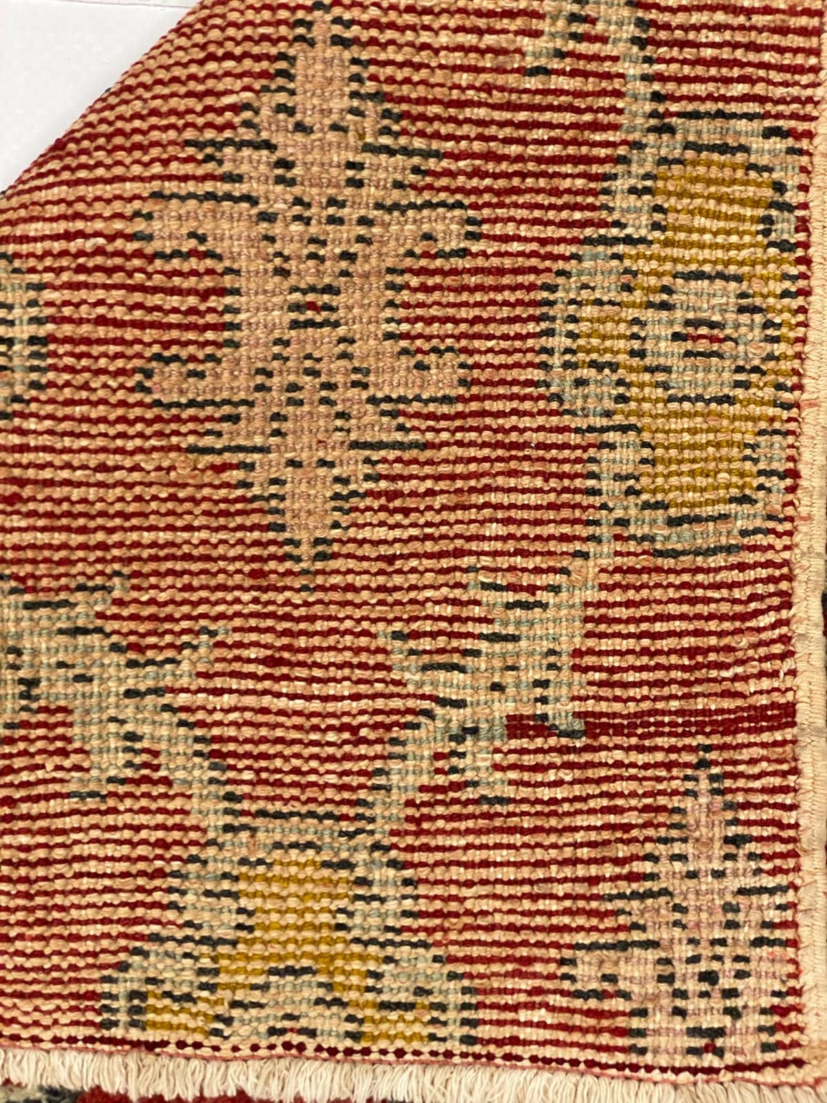 4x8 Red and Gold Turkish Tribal Rug