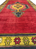 5x10 Red and Gold Turkish Tribal Runner