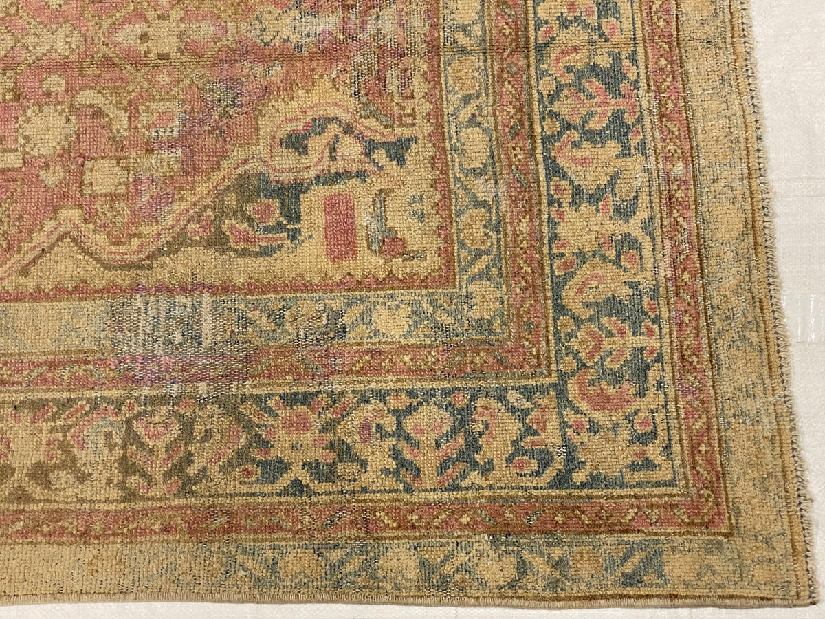 8x18 Pink and Blue Persian Rug