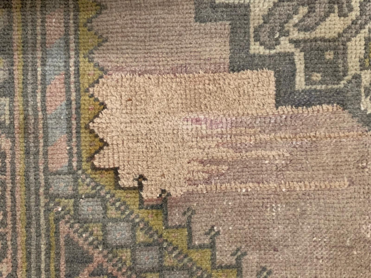 4x7 Blue and Gold Turkish Tribal Rug