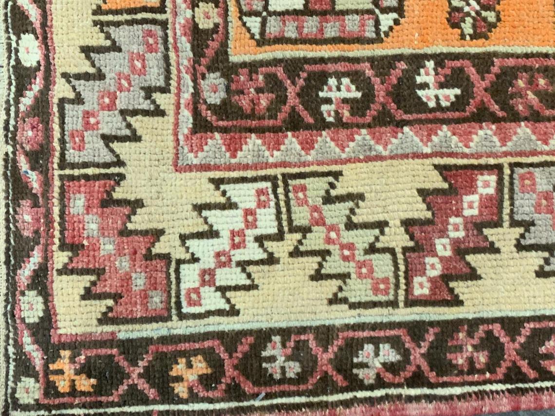 4x6 Red and Beige Turkish Tribal Rug