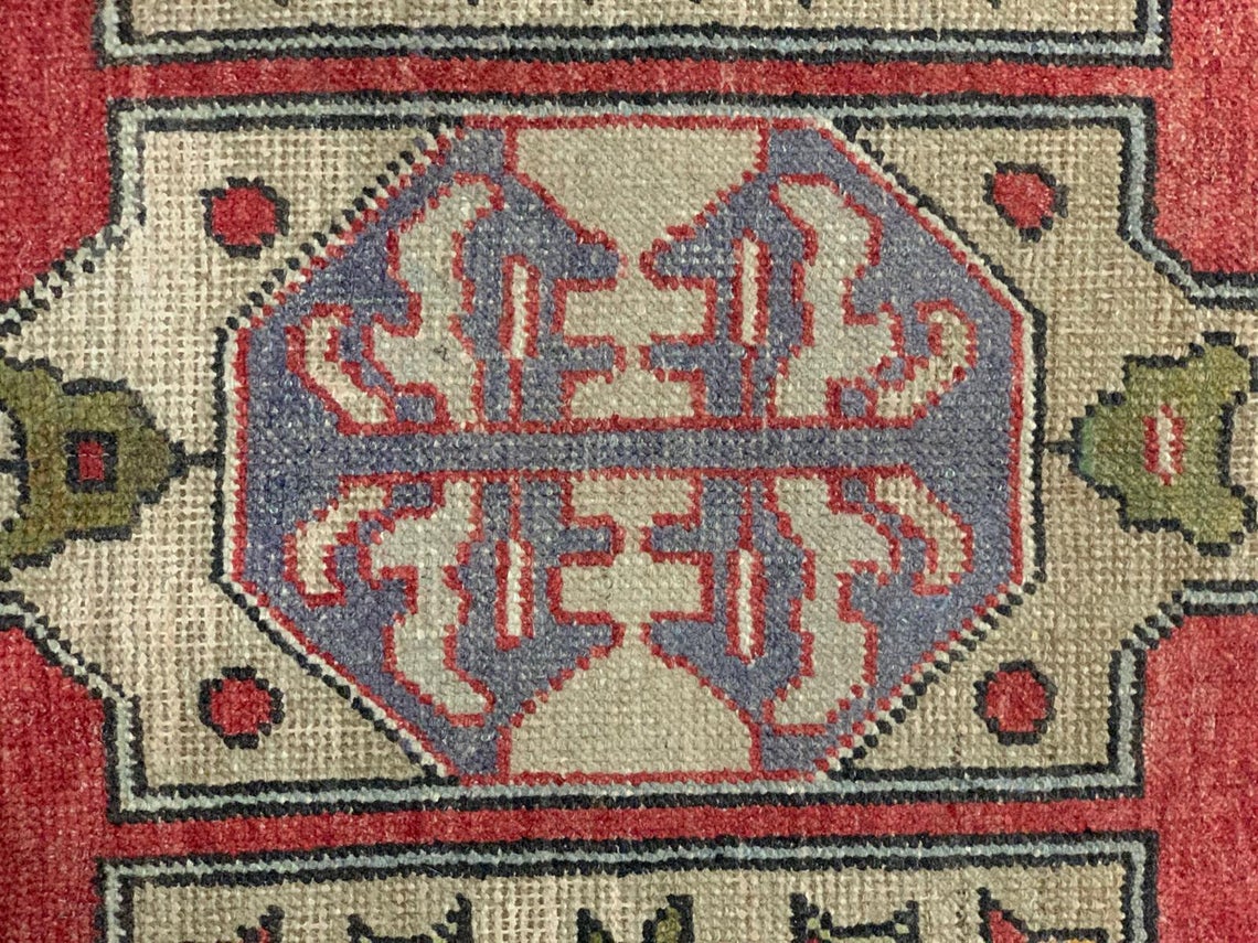 5x8 Red and Black Turkish Tribal Rug