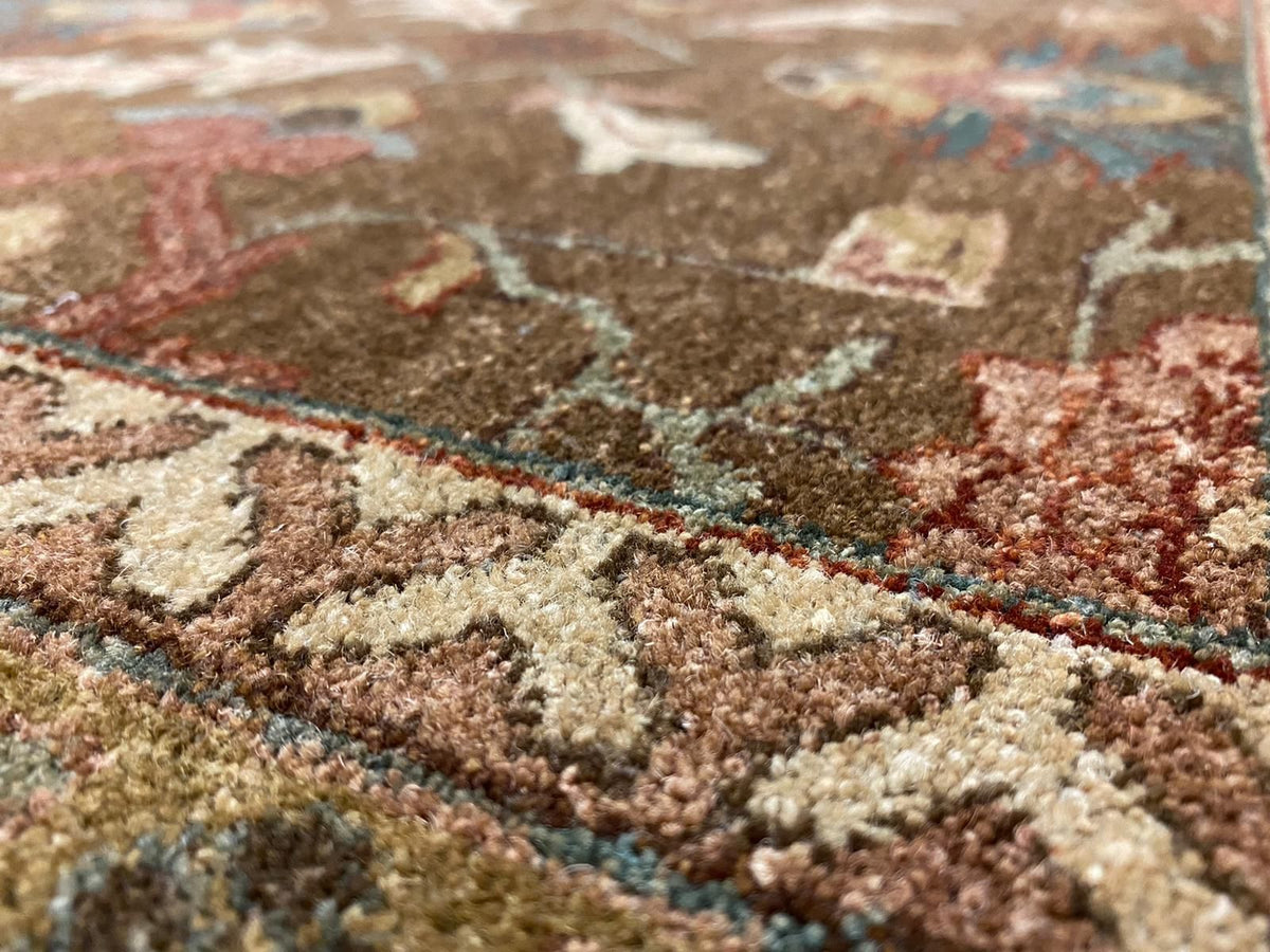 15x19 Brown and Beige Turkish Oushak Rug