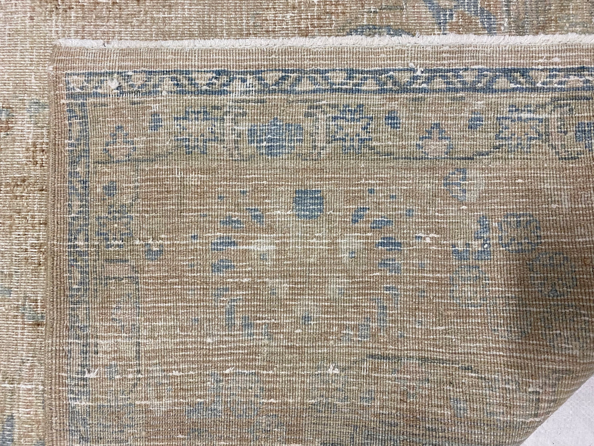 7x10 Blue and Beige Persian Traditional Rug