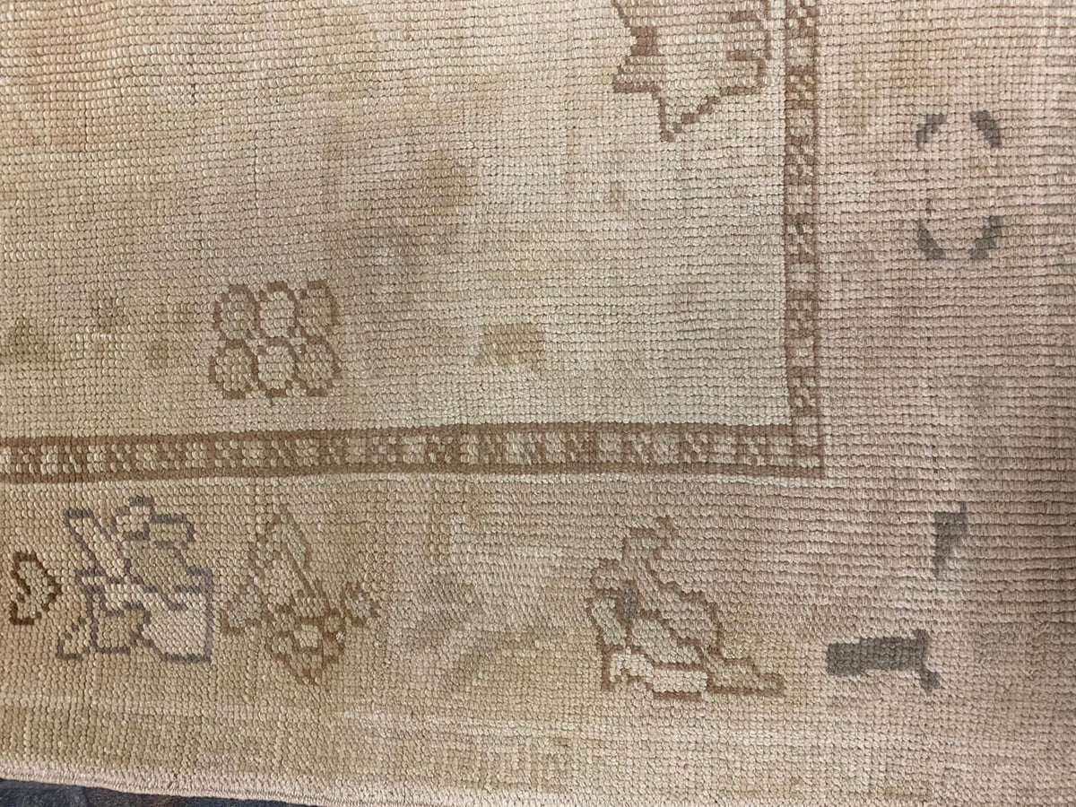 5x8 Gold and Brown Turkish Tribal Rug
